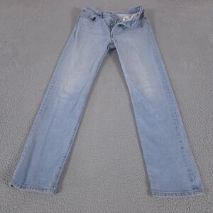 Levis Jeans Womens 28 Light Wash 501 Original Straight Leg Denim Button Fly